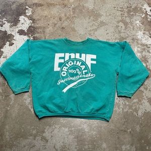 Vintage enuf teal crewneck sweater